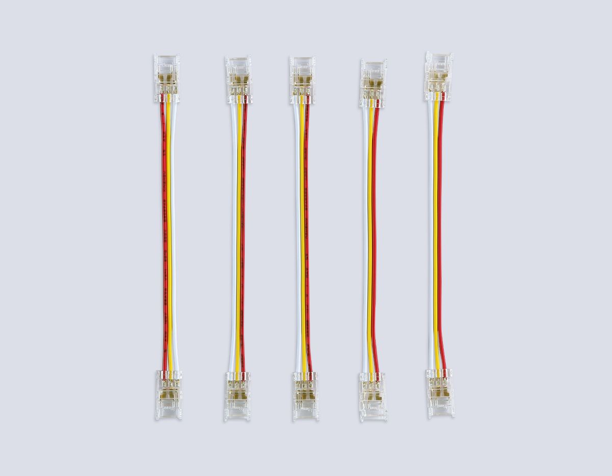 Соединитель гибкий двухсторонний Ambrella Light Illumination COB CCT 12/24V для лент 8mm (3 конт.) (5шт. в комплекте) GS7911