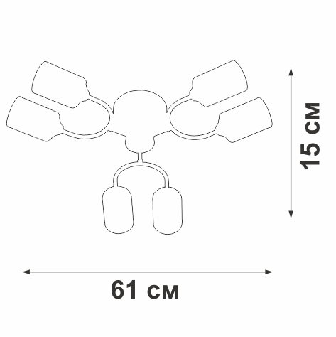 Потолочная люстра Vitaluce V2823-1/6PL