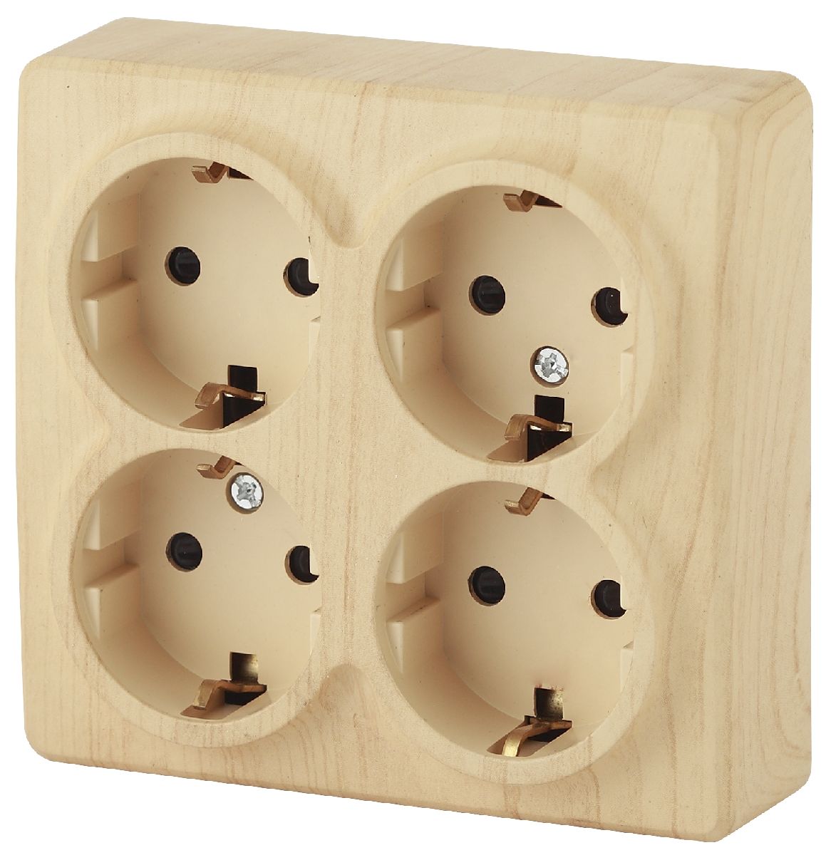 Розетка 2P+E Schuko со шторками Эра 11-2211-11 Б0020711