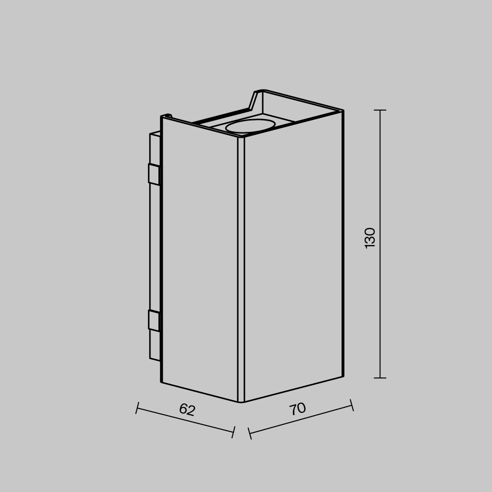 Уличный настенный светильник Maytoni Shell O505WL-L3B3K