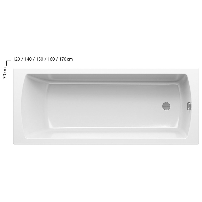 Ravak Classic II Ванна 160x70см., пристенная, акриловая, цвет: белый