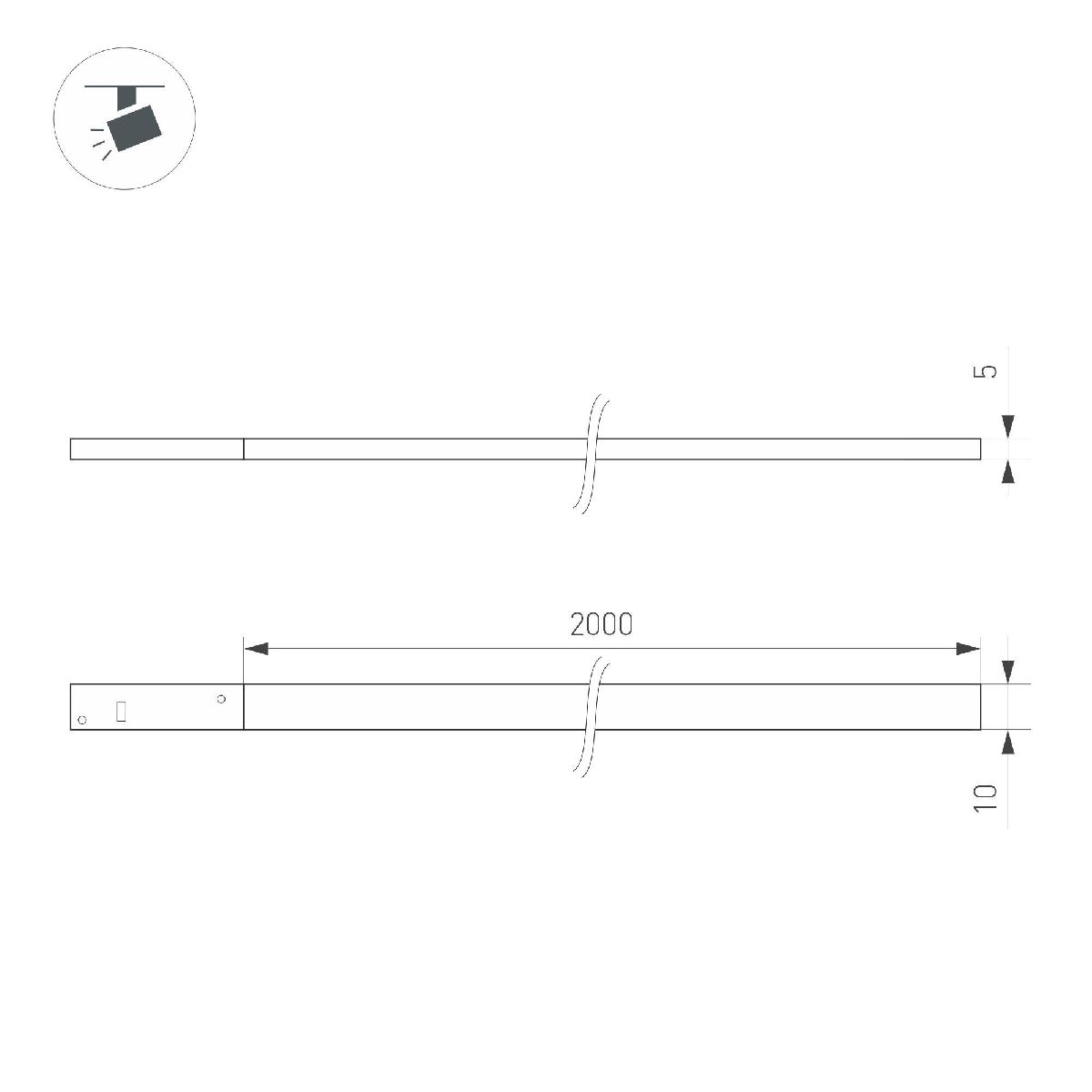Трековый магнитный светильник Arlight MAG-MICROCOSM-FLAT-ELASTIC-L2000-16W Warm3000 (BK, 100 deg, 24V) 043250