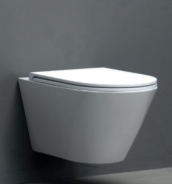 Azzurra Forma Унитаз подвесной безободковый 54х37х34см с сиденьем soft close антигрязевое покрытие, цвет: белый