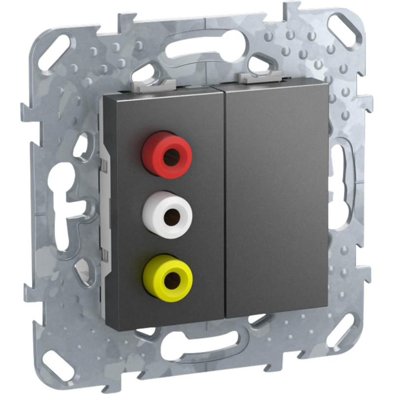 Розетка 3xRCA Schneider Electric Unica Top MGU5.431.12ZD