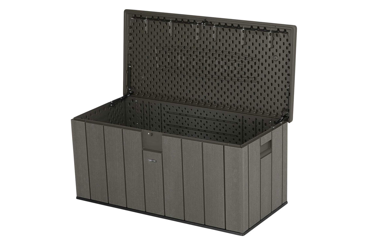 Сундук пластиковый WoodLook, 570 л, серый