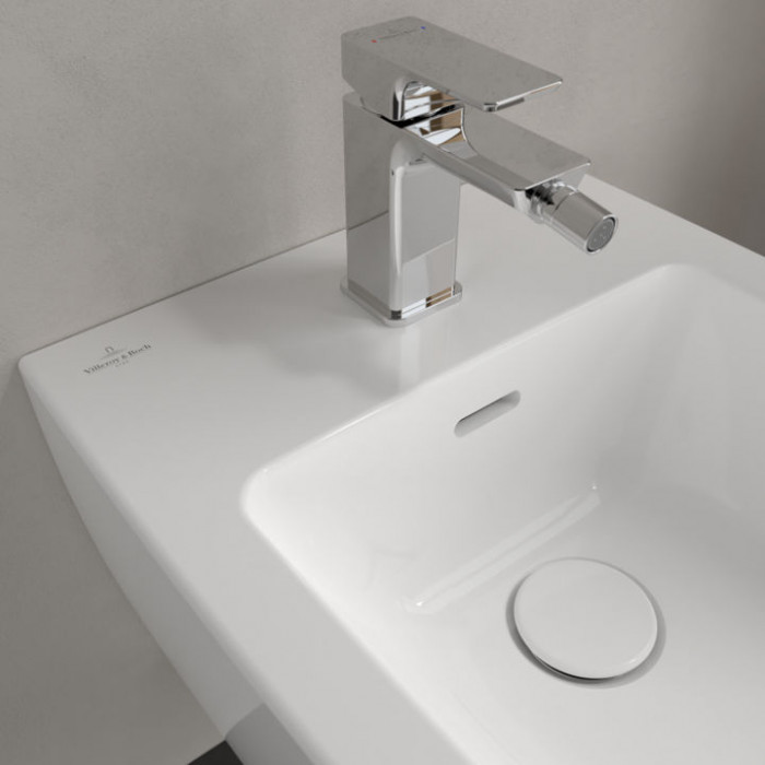 Villeroy&Boch Subway 3.0 Биде подвесное 37.5х56х27см., 1 отв., CeramicPlus, цвет: альпийский белый