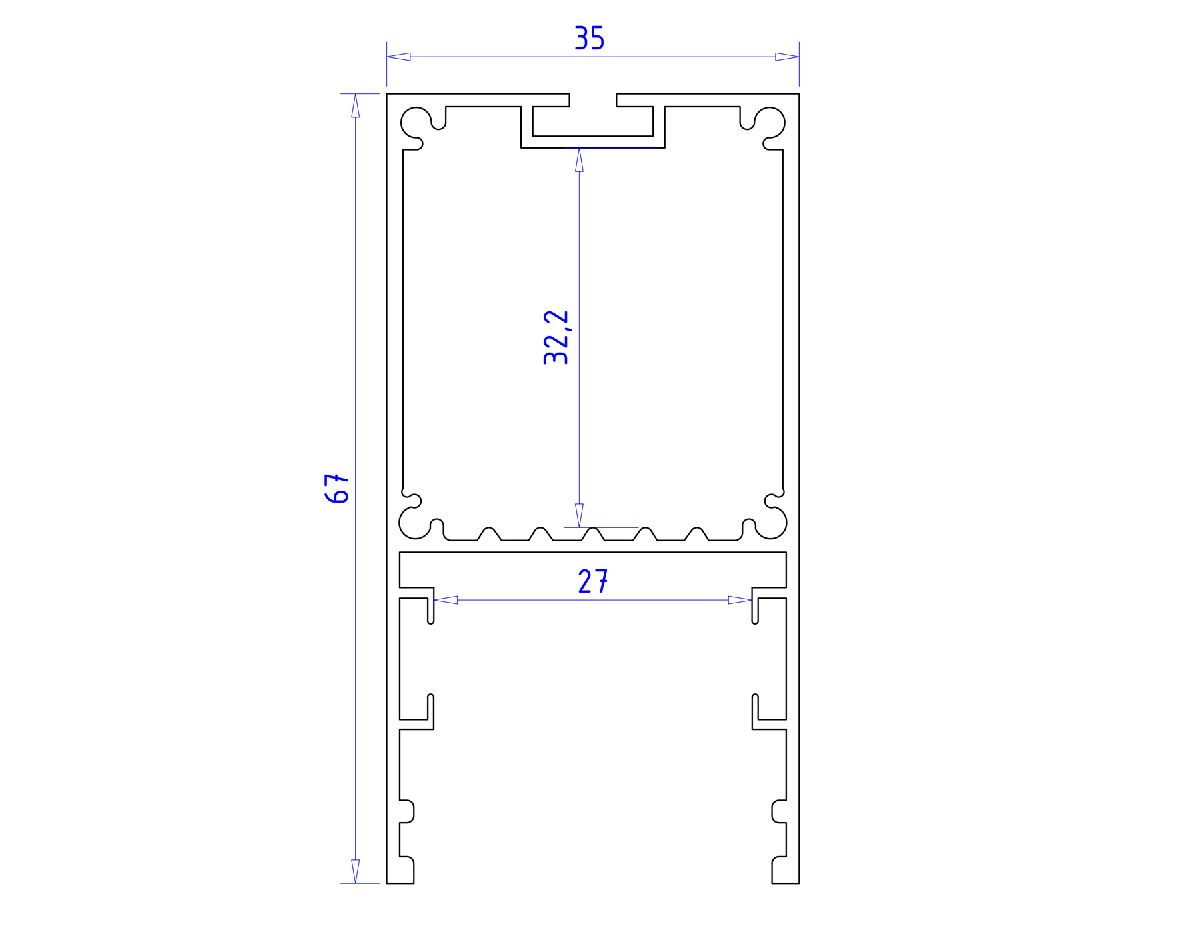 Алюминиевый профиль Ambrella Light Profile System GP3000BK