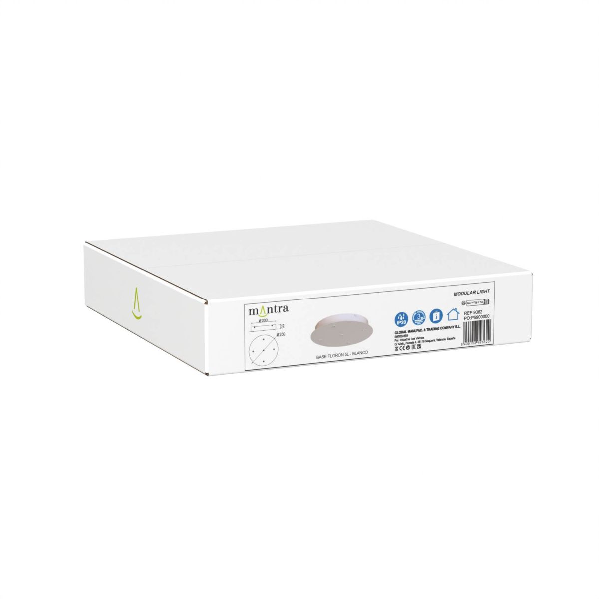 Основание потолочное 5L Mantra Modular Light Florones 9362