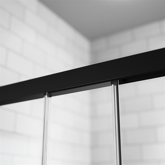 Radaway Idea KDJ Душевая дверь 120см, раздвижная, правая, стекло прозрачное, покрытие Easy Clean, профиль: черный