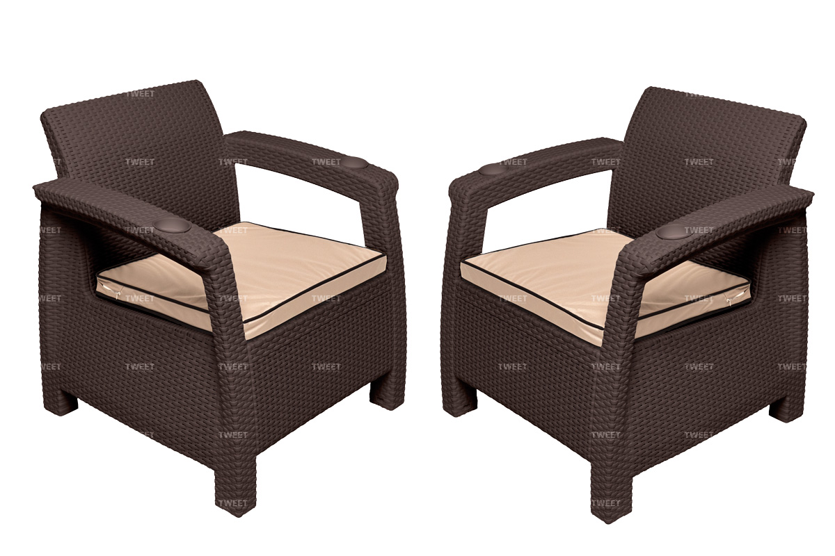 Комплект кресел TWEET Double Seat, цвет: венге