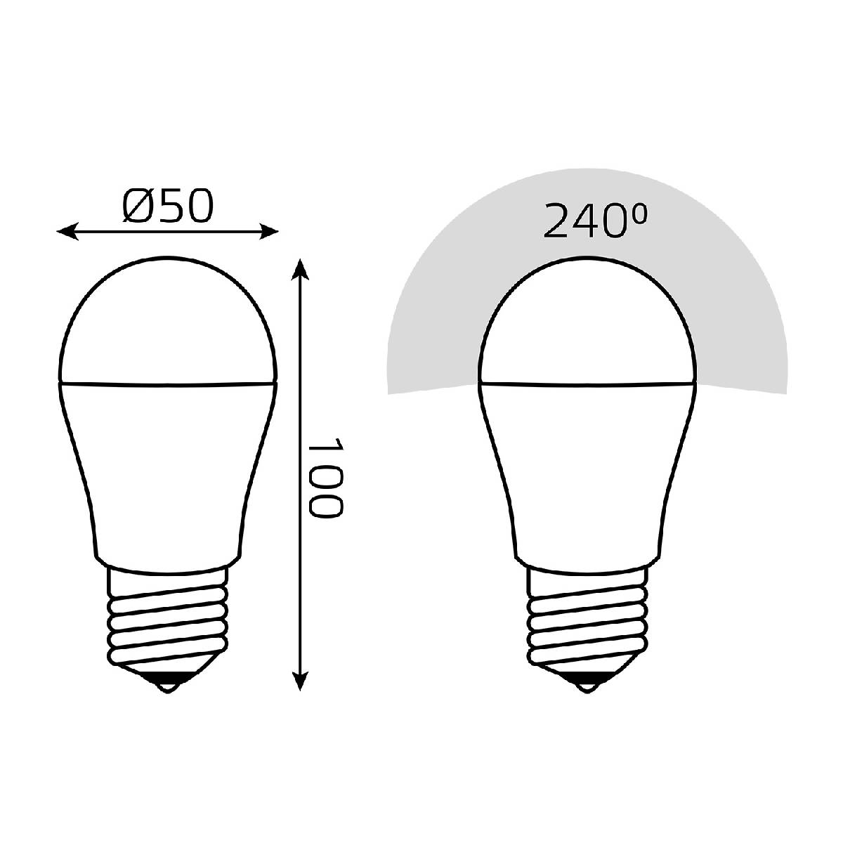 Лампа светодиодная Gauss Basic E27 13W 4000K 10502232