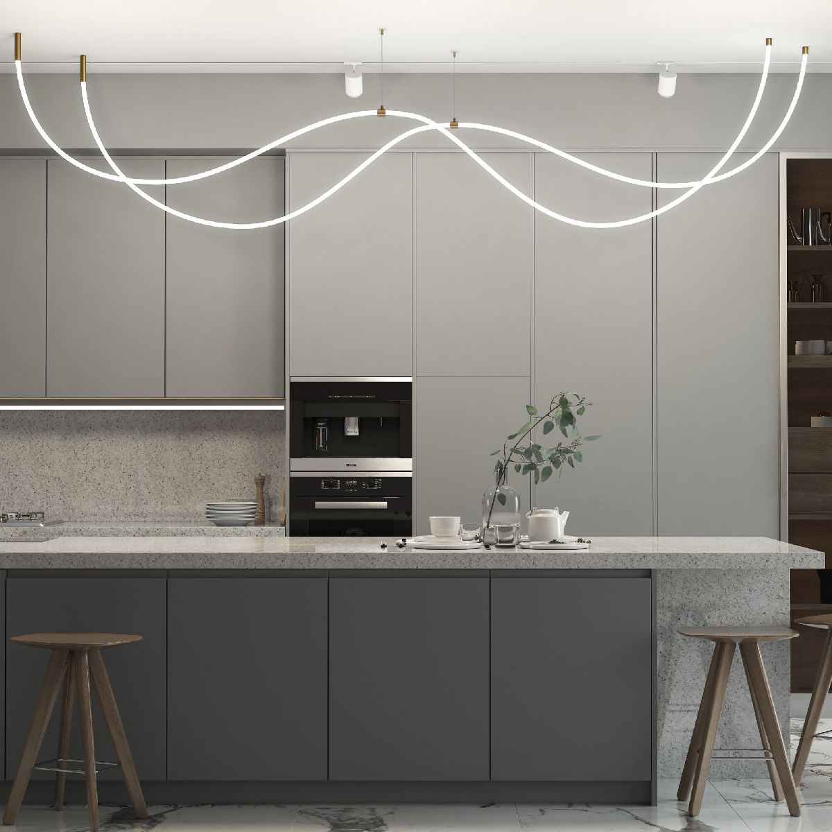 Подвесной трос для круглого гибкого неона Elektrostandard Full light FL 2830 латунь 4690389196003 a063440
