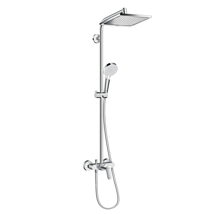 Hansgrohe Crometta E 240 SHP Душевая система 102см, с верхним душем 240х240мм., ручным дешем и однорычажным семесителем, цвет: хром