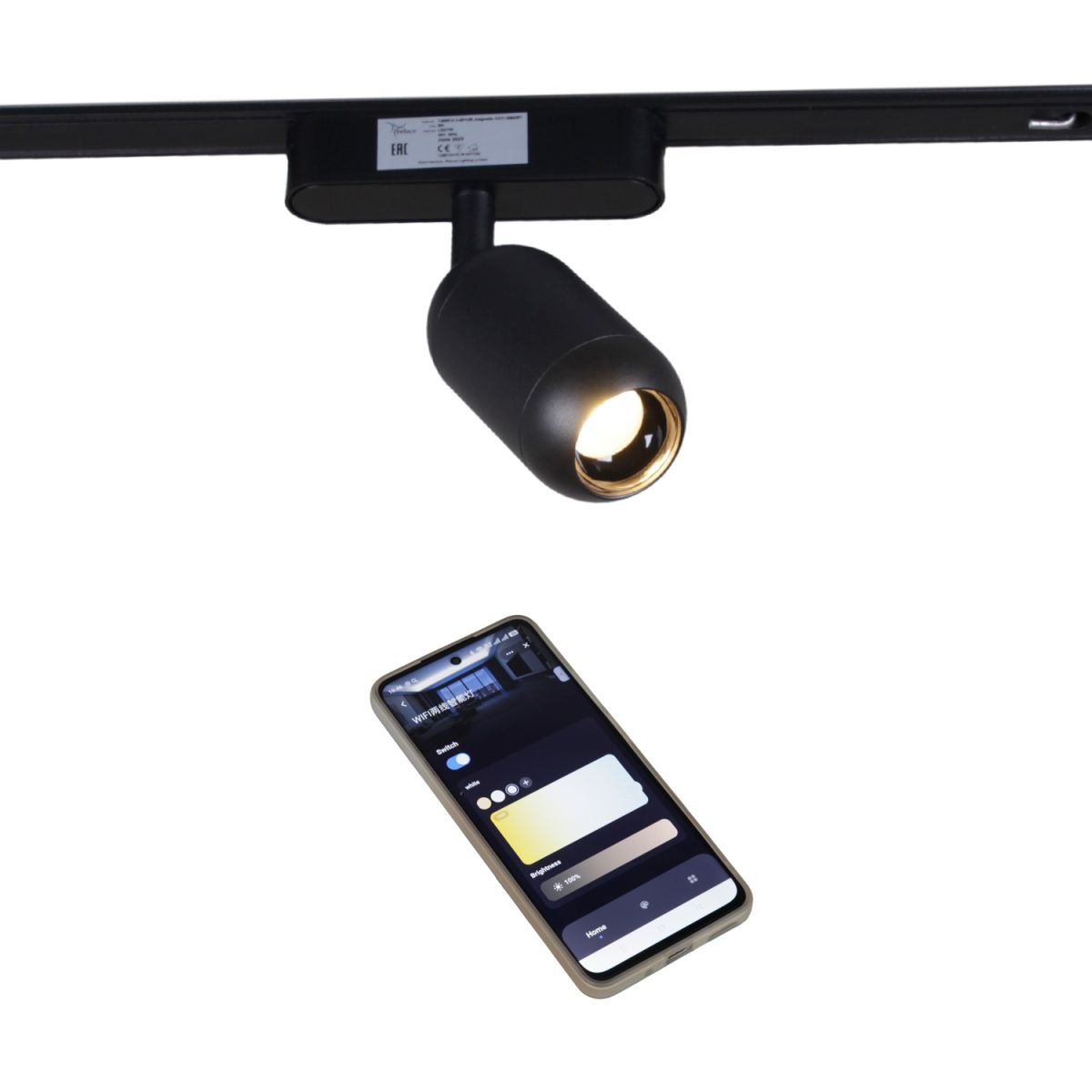 Трековый магнитный светильник (CCT+SMART) Reluce 13009-9.3-001UR magnetic Led7W BK CCT+SMART