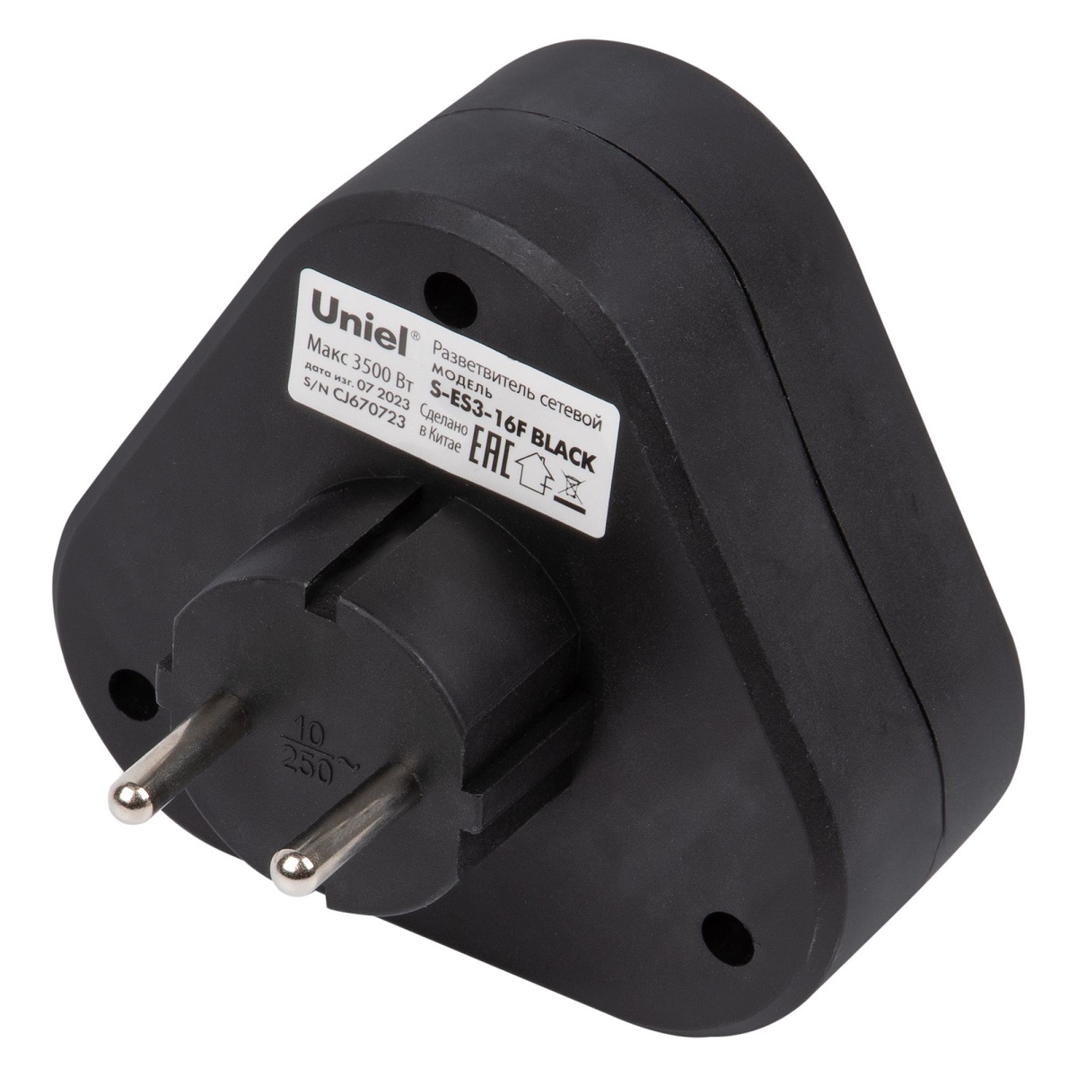 Сетевой разветвитель Uniel S-ES3-16F BLACK UL-00011238
