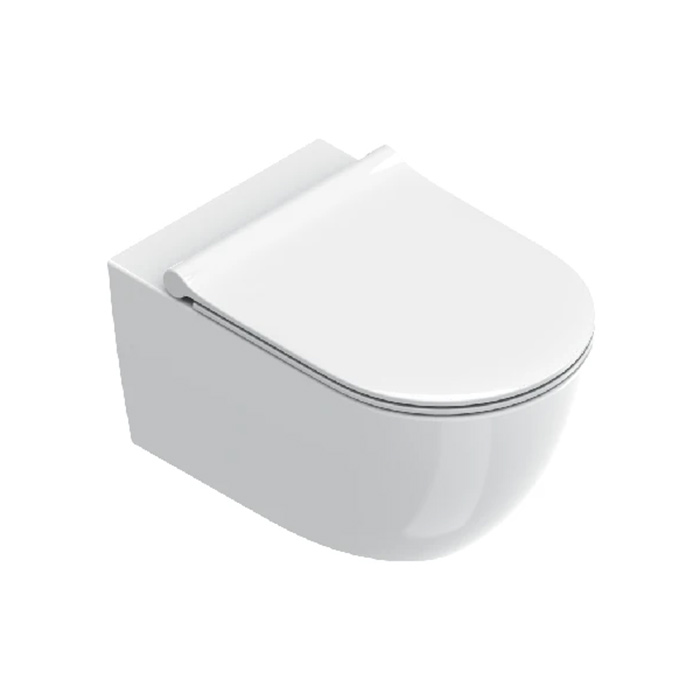 Catalano Sfera Унитаз подвесной 55х35см, безободковый, смыв Tornado, покрытие Cataglaze+, цвет: белый глянцевый