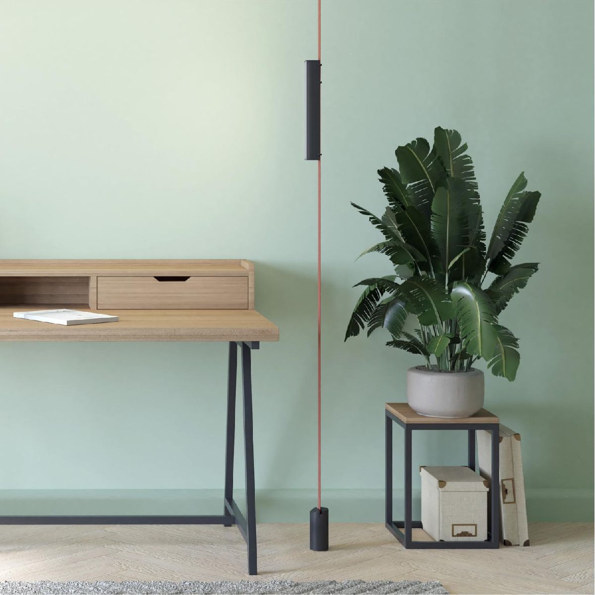 Трековый однофазный светильник Denkirs Belty Linear DK5575-BK