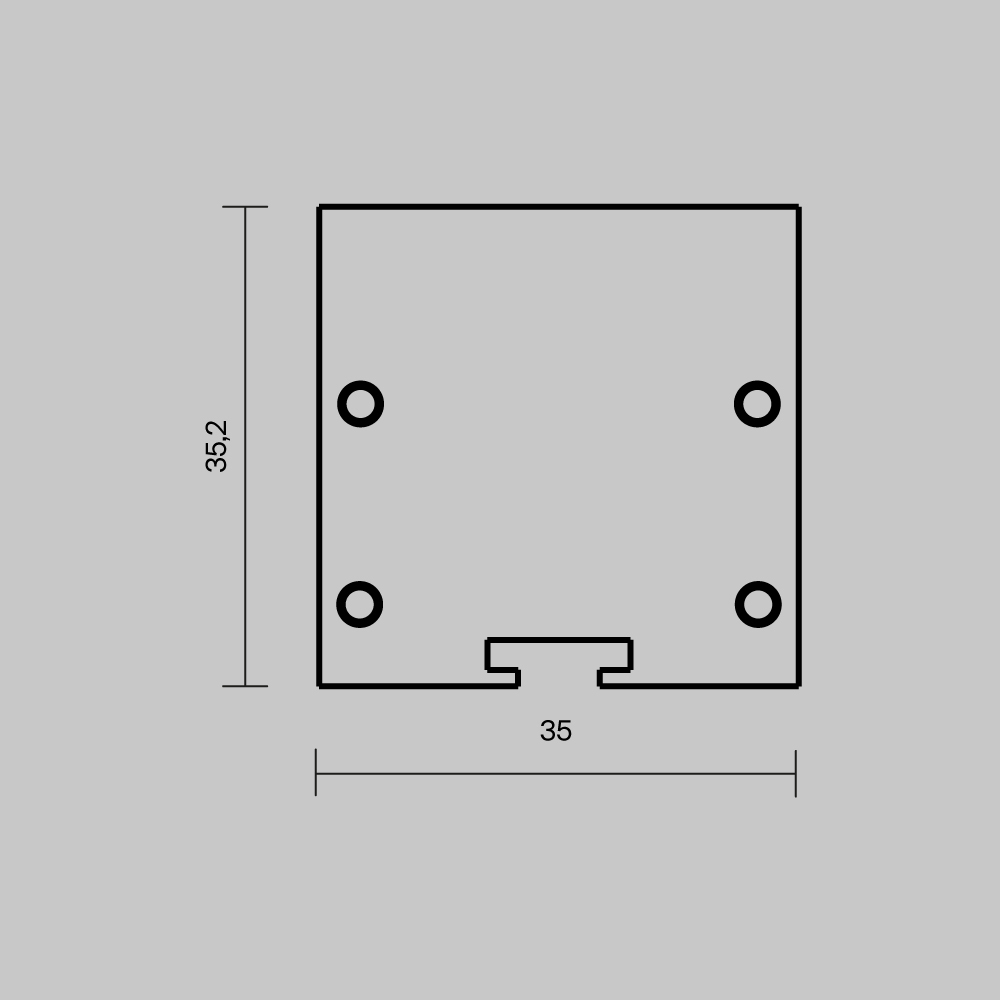 Комплект заглушек для профиля 3535 2шт Maytoni Led Strip ALM-3535BT-B-EC 642038