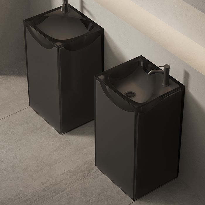 Dea Design Pedestal Basin Раковина напольная 49х45хh88см, цвет: smoky black