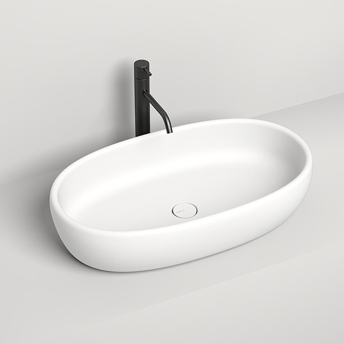 Salini Luce Раковина накладная 69х39,5х15.5cм, без отв., без перелива, S-Stone, цвет: белый матовый