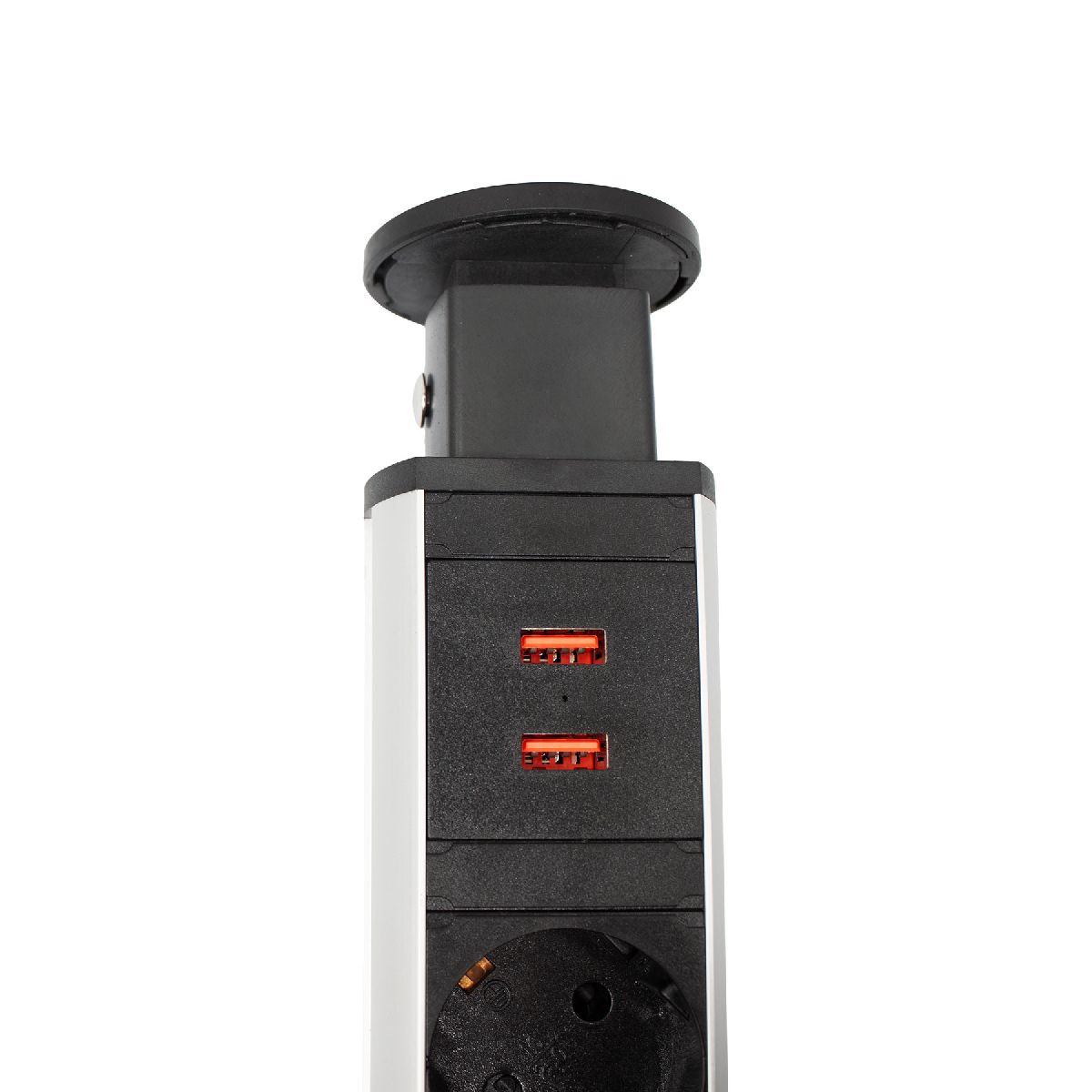 Блок розеток 105S (J) (3 секции + 2 USB) Mebax 00-00003151