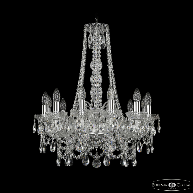 Подвесная люстра Bohemia Ivele Crystal 1411/12/195/h-70 Ni