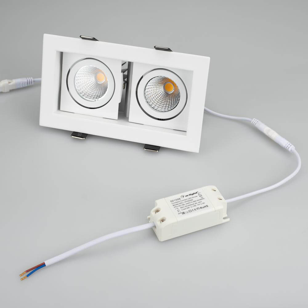 Встраиваемый светильник Arlight CL-KARDAN-S180x102-2x9W Warm 024127
