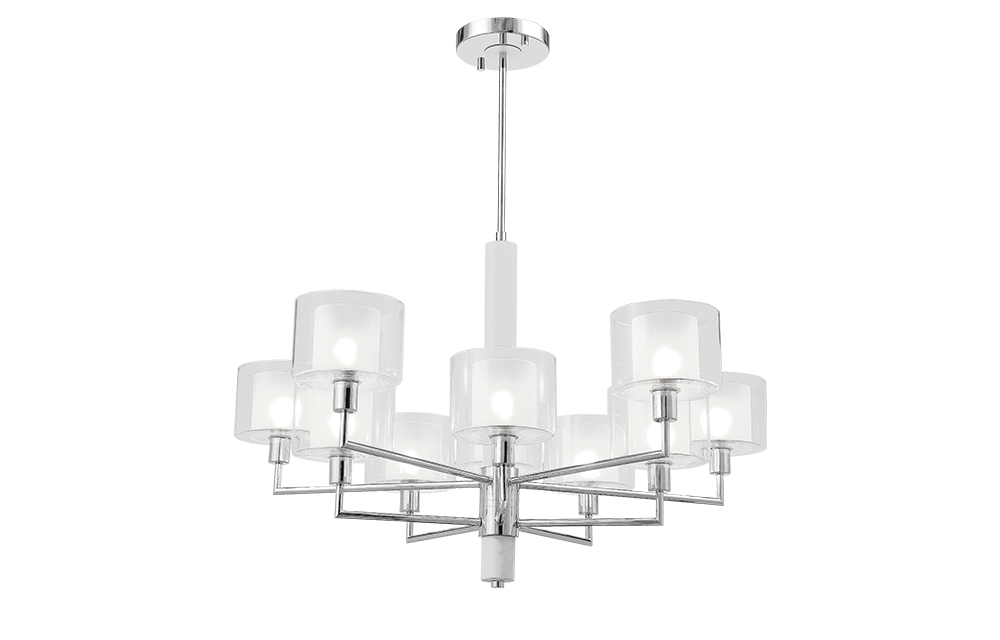 Люстра на штанге Crystal Lux MAESTRO SP-PL5+5 CHROME