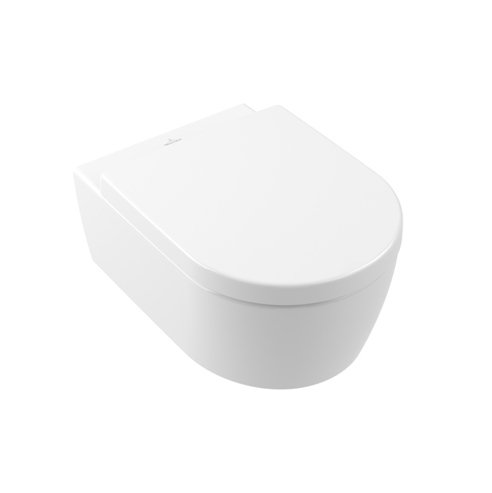 Villeroy&Boch Avento Комплект унитаз-подвесной 37x53см, сиденье QuickRelease, SoftClose, цвет: альпийский белый