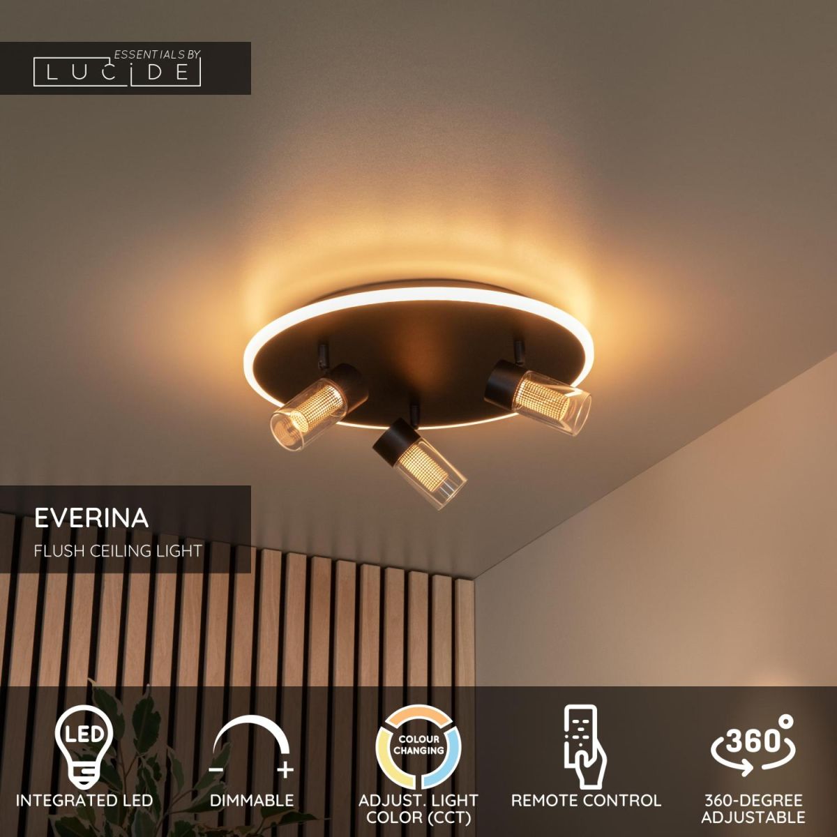 Потолочный светильник Lucide Everina 00131/40/30