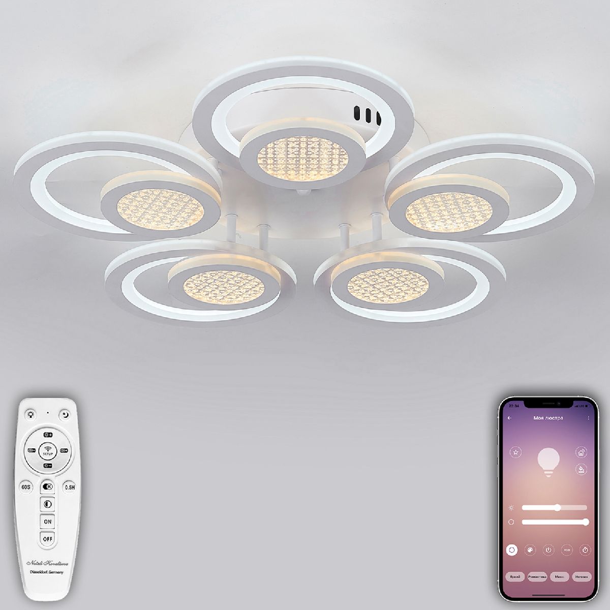 Потолочная люстра Natali Kovaltseva Damask LED LAMPS 81169