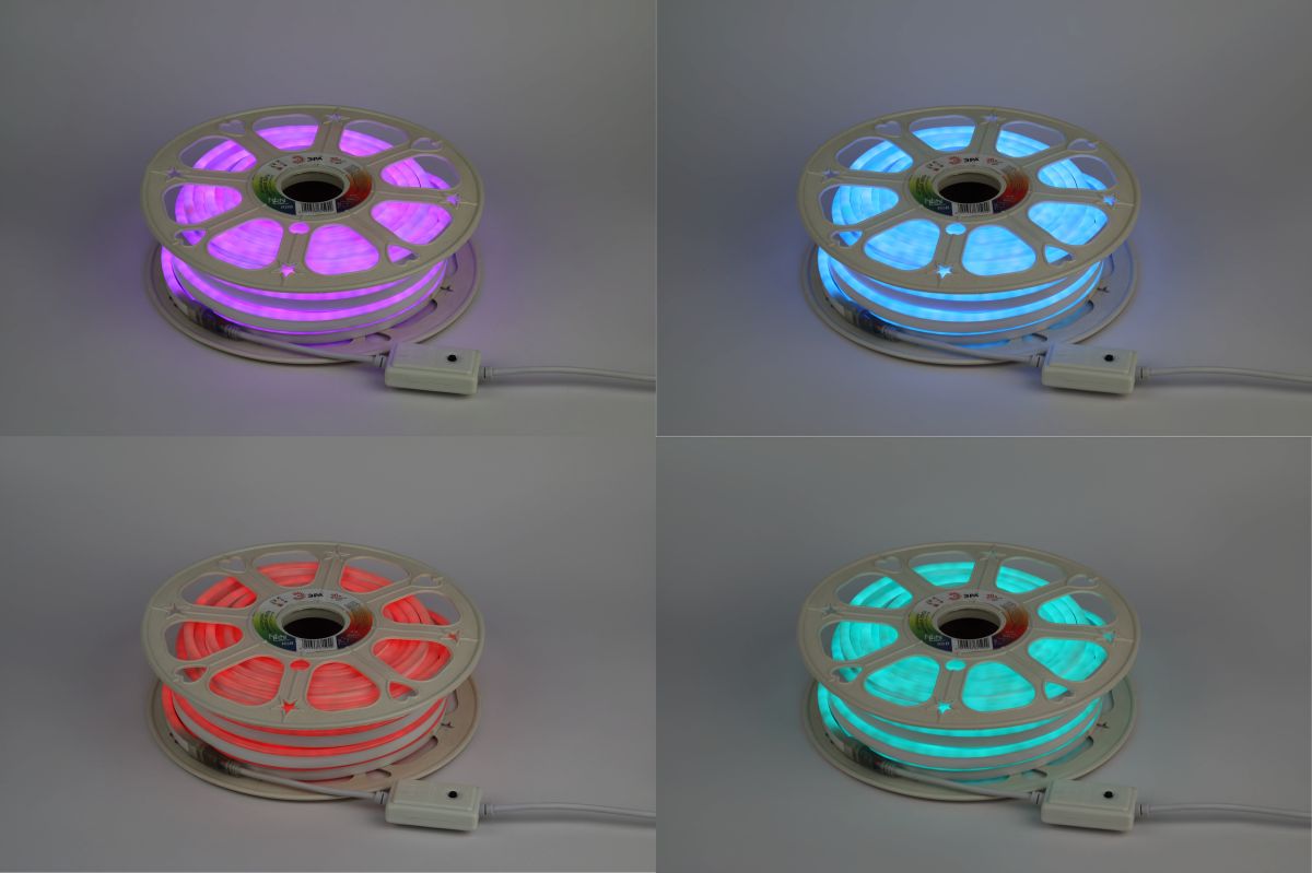 Светодиодная неоновая лента Эра N5050-72-IP67-220V-20m-RGB Б0053983
