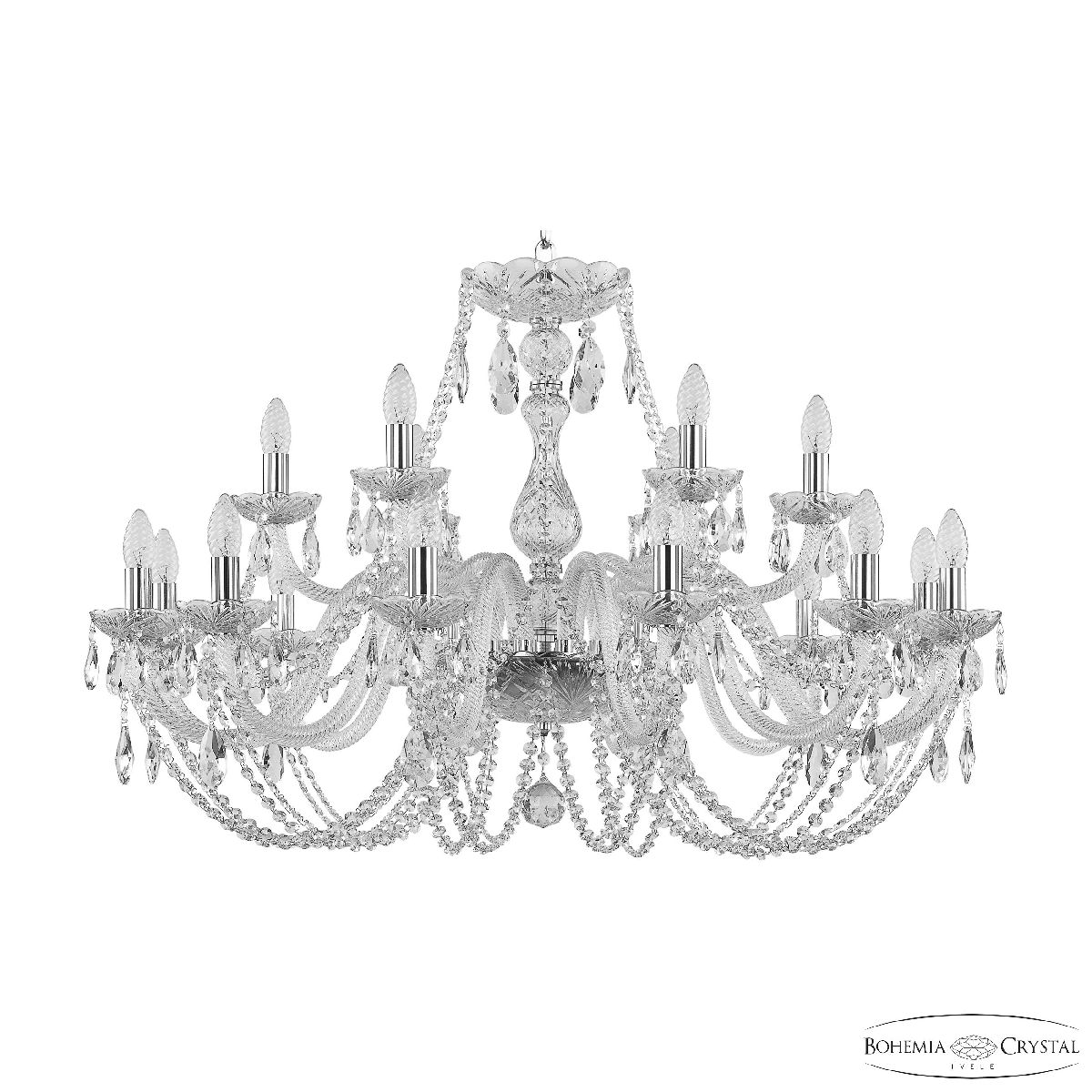 Подвесная люстра Bohemia Ivele Crystal 101/12+6/360 Ni