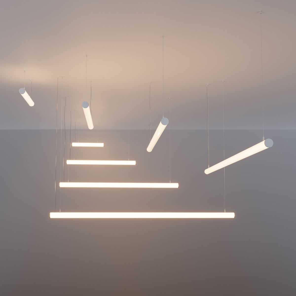 Линейный подвесной светильник Arlight SP-LINE-HANG-D60-L985-22W Warm3000 (SL, 230V) IP33 (Алюминий) 063653(1)