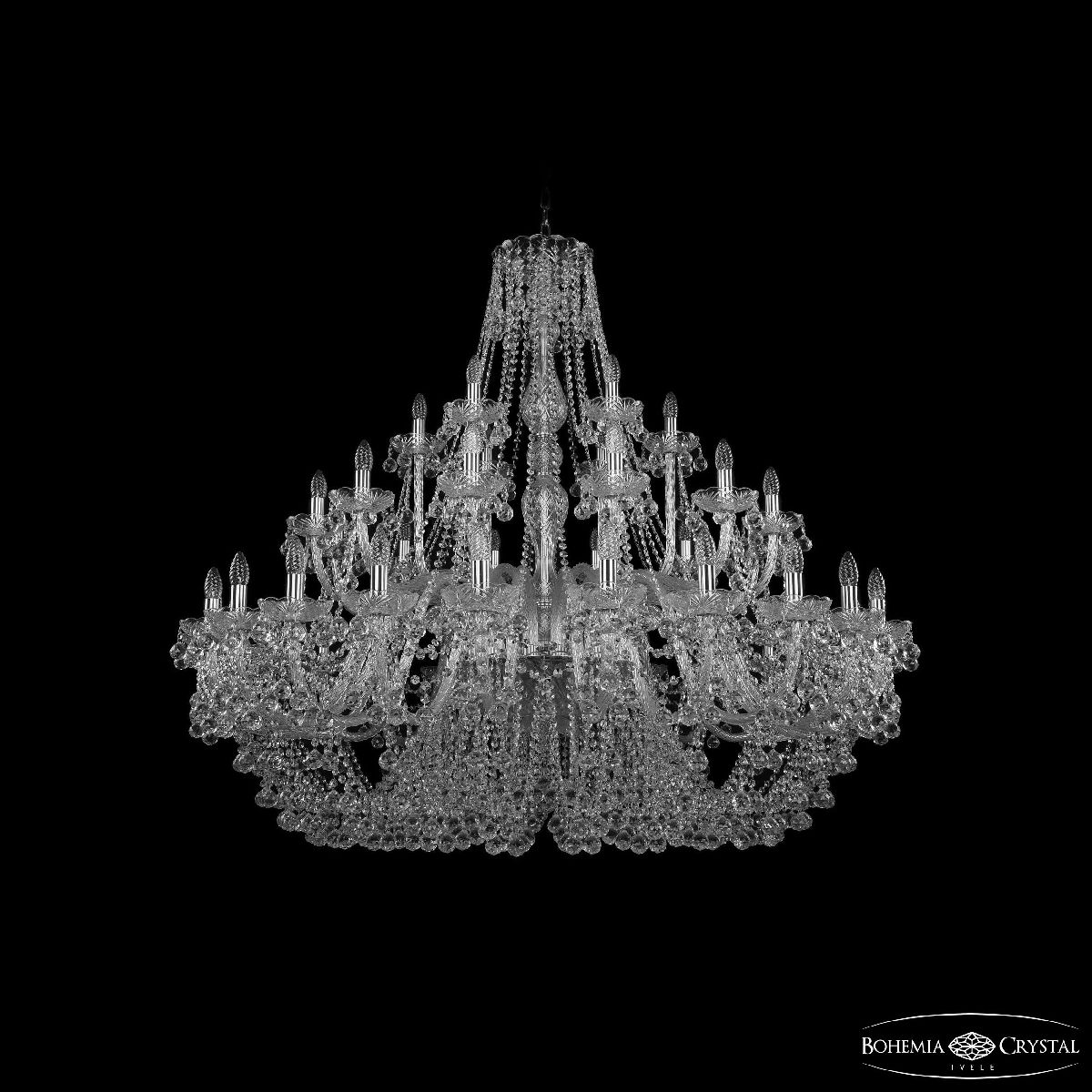 Подвесная люстра Bohemia Ivele Crystal 1409/24+12+6/530 Ni