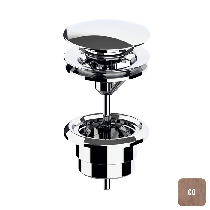 Almar Mixers Донный клапан 1"1/4 для раковины, цвет: медь брашированная PVD