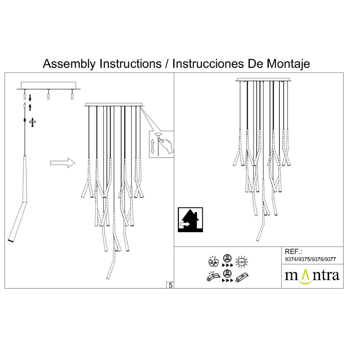 Основание потолочное 24L Mantra Modular Light Florones 9376