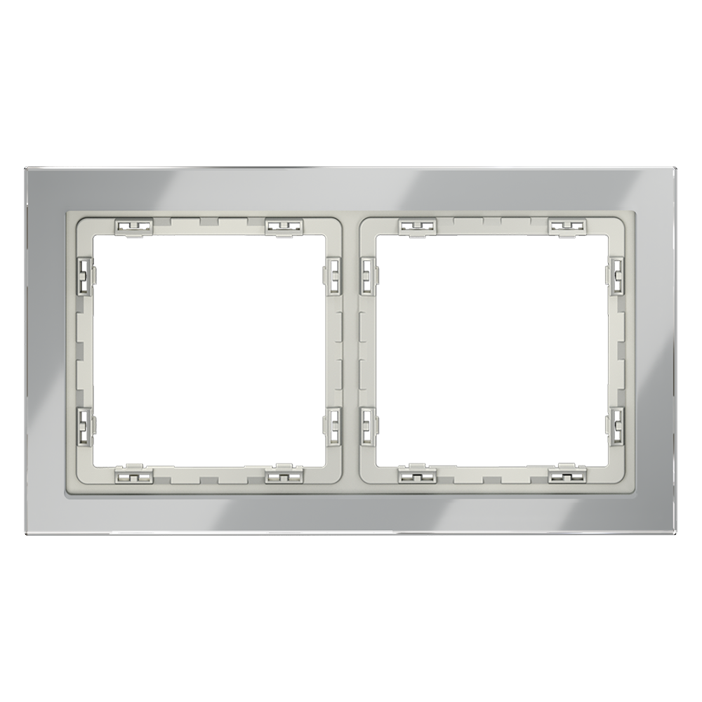 Рамка на 2 поста Voltum S70 VLS110205 (сталь, стекло)
