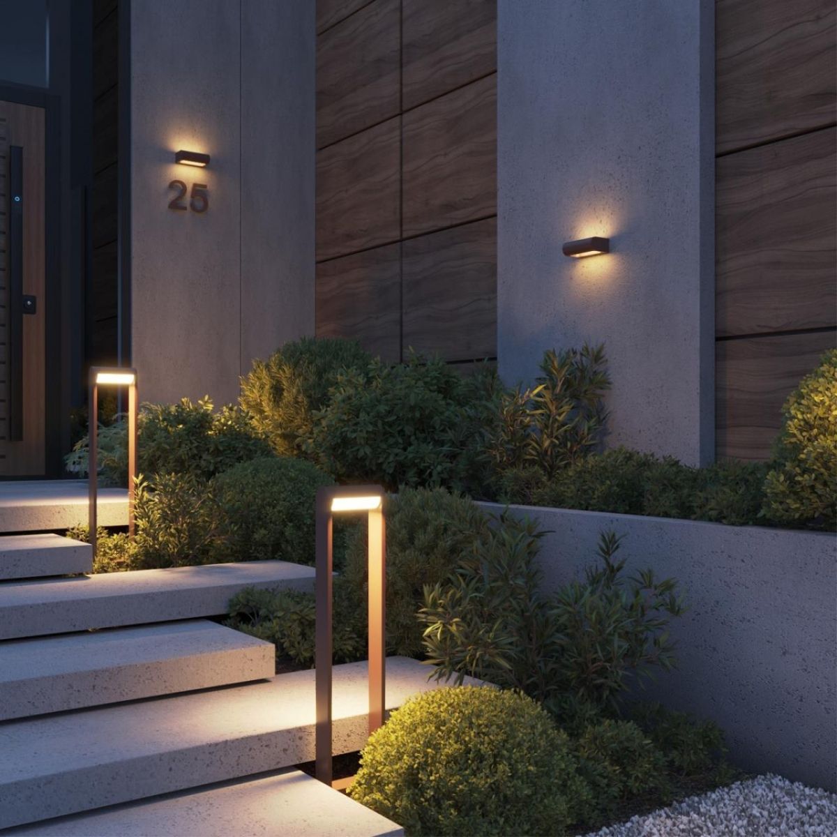 Уличный настенный светильник Odeon Light Nature Twinset 7118/12WL