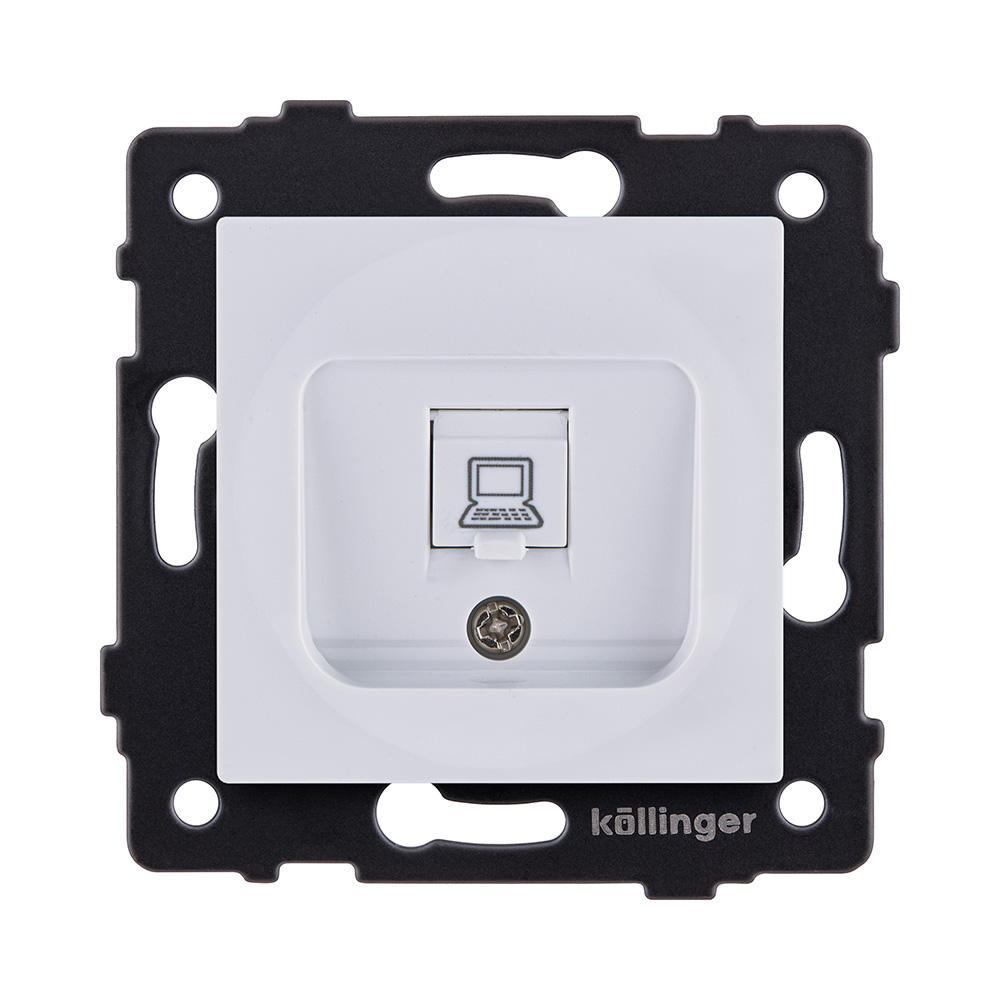 Розетка Ethernet RJ45 Cat.5, белый Kollinger REA-016WH для Aspekt, Eleganz, Reflex