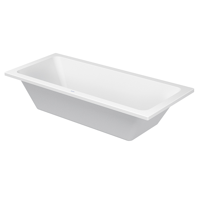Duravit D-Code Ванна акриловая 180х80x40см , встраиваемая, с 2 наклонами для спины, выпуск центральный, цвет: белый