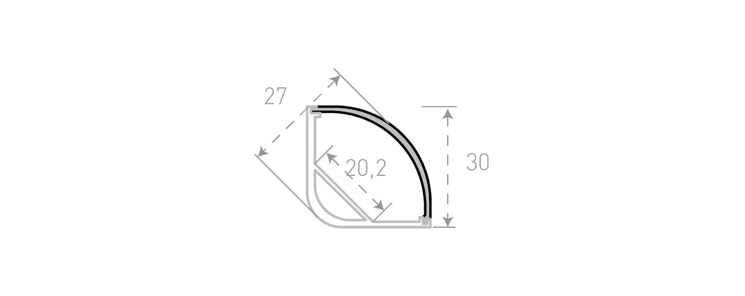 Профиль алюминиевый SWG SF-3030 001138