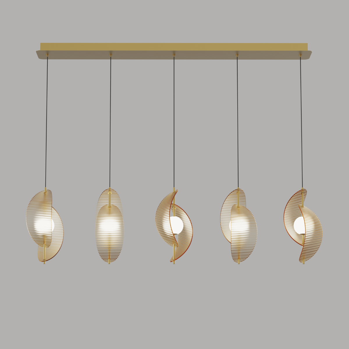 Подвесной светильник Delight Collection MD24030035-5B brass/amber