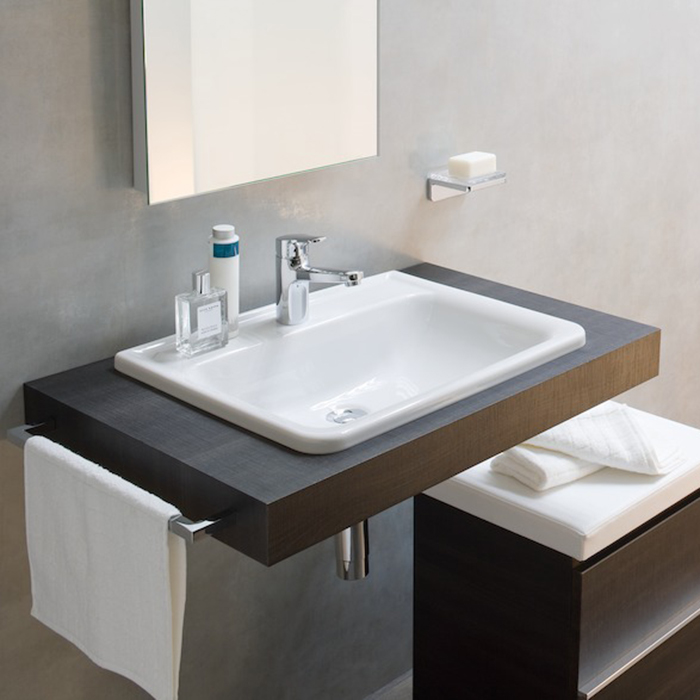 Laufen Pro S Раковина 56х44х20 см, встраиваемая сверху, с 1 отв., с переливом, цвет: белый