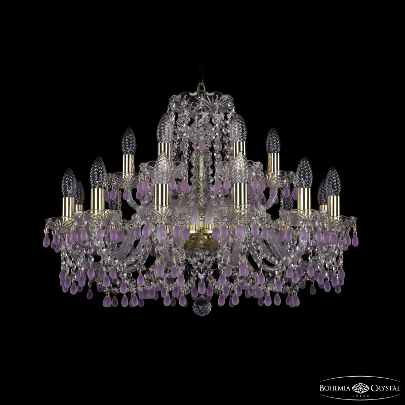 Подвесная люстра Bohemia Ivele Crystal 1410/12+6/240 G V7010