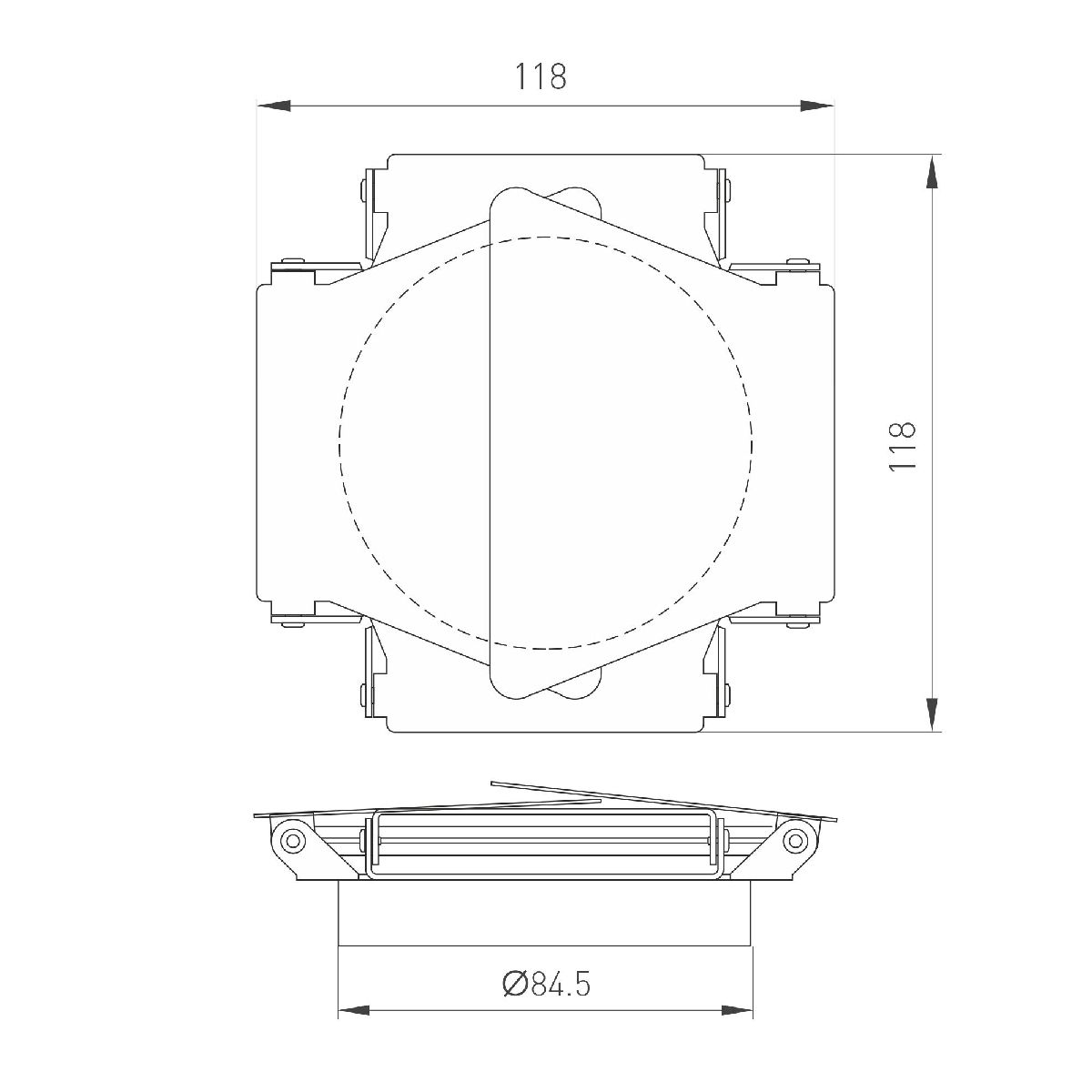 Шторки кашетирующие Arlight LGD-BARNDOORS-R85 (WH) 046761