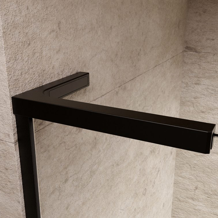 Radaway Furo SL PND II Шторка для ванны 63см, раздвижная, левая, стекло прозрачное, покрытие Easy Clean, профиль: черный