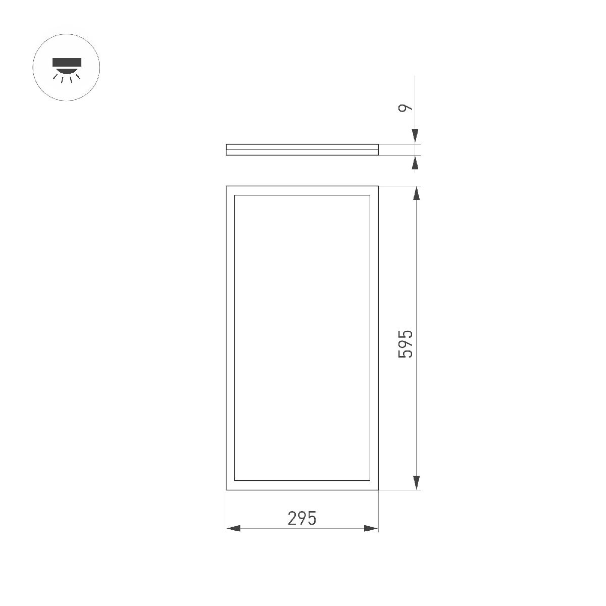 Светодиодная панель Arlight DL-INTENSO-S300x600-28W Day4000 (WH, 120 deg, CRI90, 230V) 043553