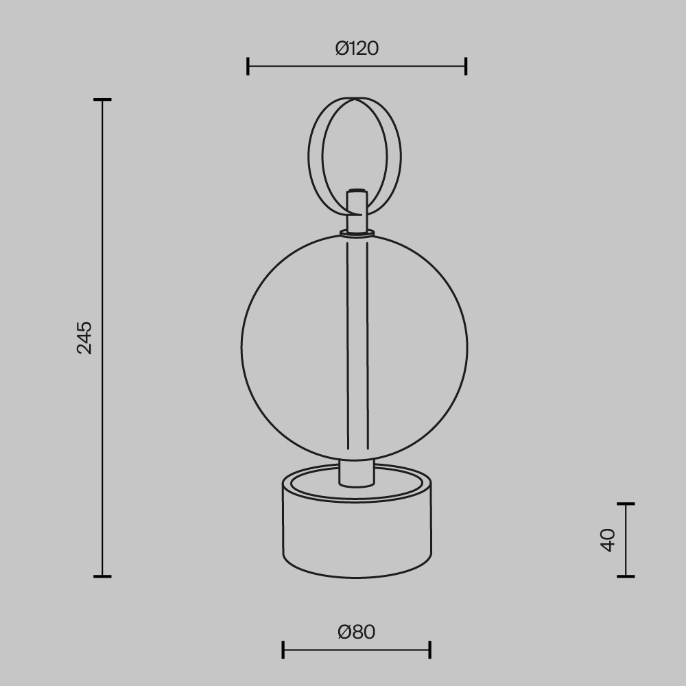 Настольная лампа с аккумулятором Maytoni Double Moon MOD478RL-L3B3K