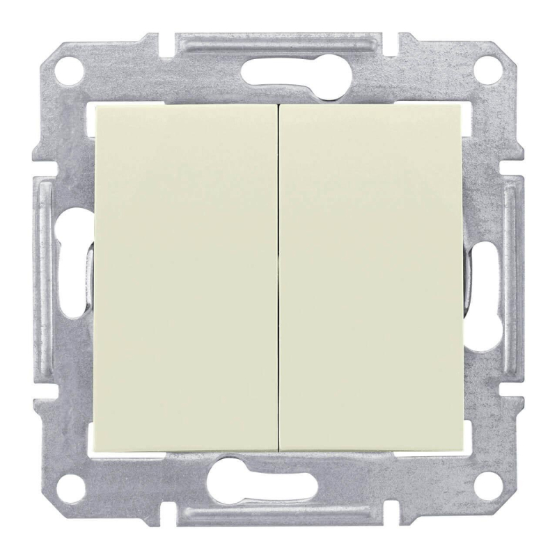 Переключатель двухклавишный Schneider Electric Sedna 10A 250V SDN0600147